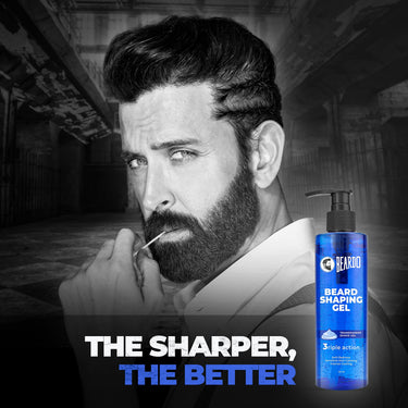 Beardo Beard Shaving Gel, 110ml | 3riple Action Transparent Shaving Gel for Men | Shaving gel with Anti-Redness, Calming, Intense Cooling | Suitable for Sensitive Skin